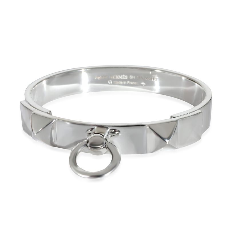 Herms Collier De Chien Bracelet In Sterling Silver